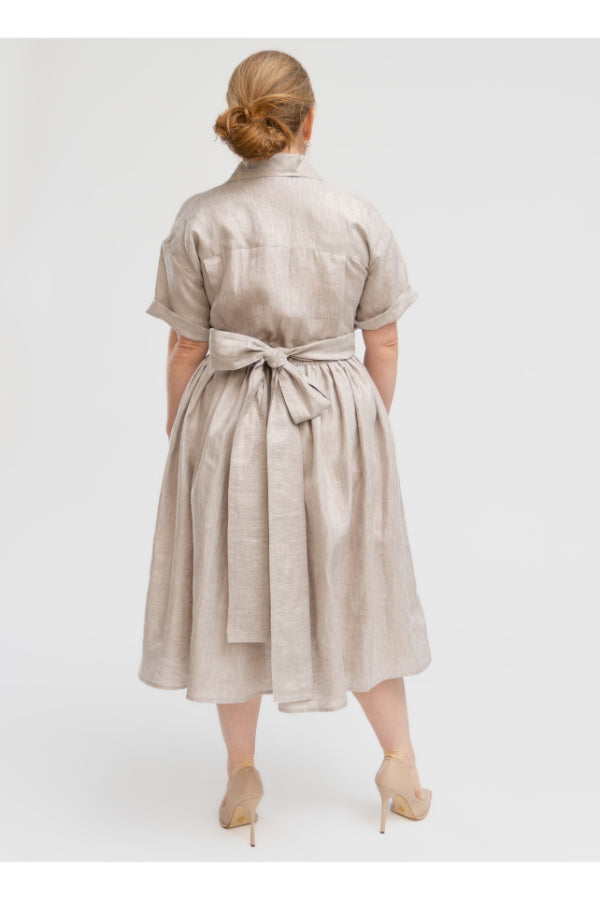 the Hemp Short Sleeve Shirt Dress