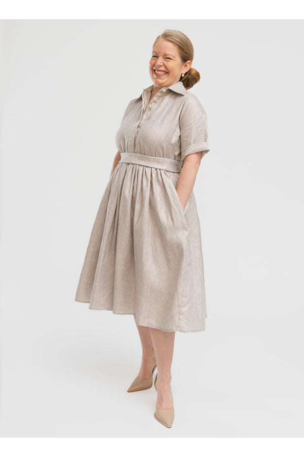 the Hemp Short Sleeve Shirt Dress