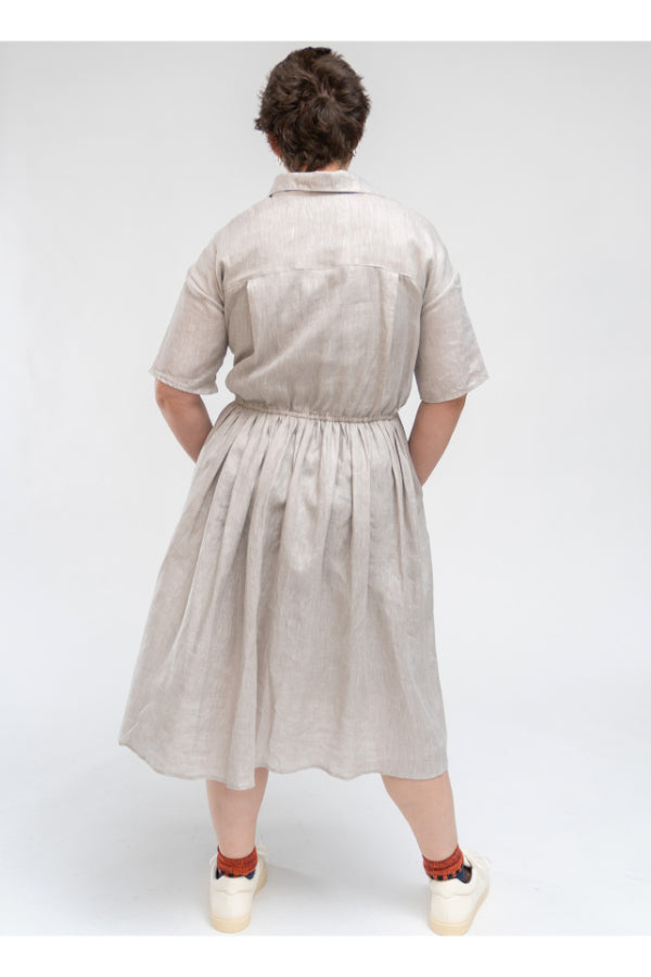 the Hemp Short Sleeve Shirt Dress