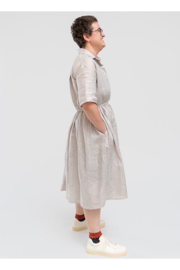 the Hemp Short Sleeve Shirt Dress