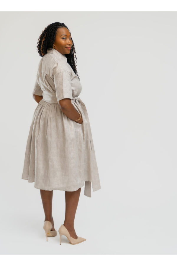 the Hemp Short Sleeve Shirt Dress
