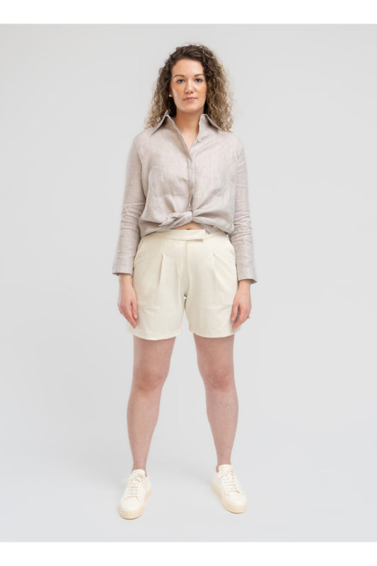 the Cotton Pleated Shorts