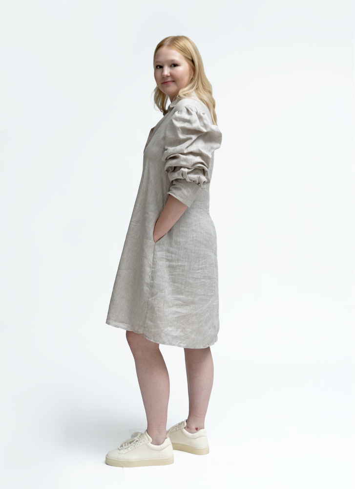 
                  
                    Load image into Gallery viewer, the Hemp Lydia Shirt Dress
                  
                