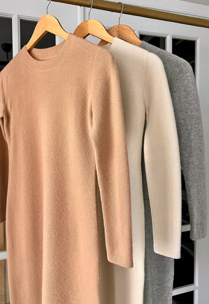 Cashmere Crewneck Sweater Dress