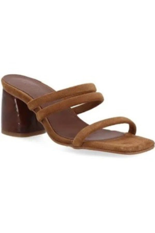Brown Leather Suede Sandal
