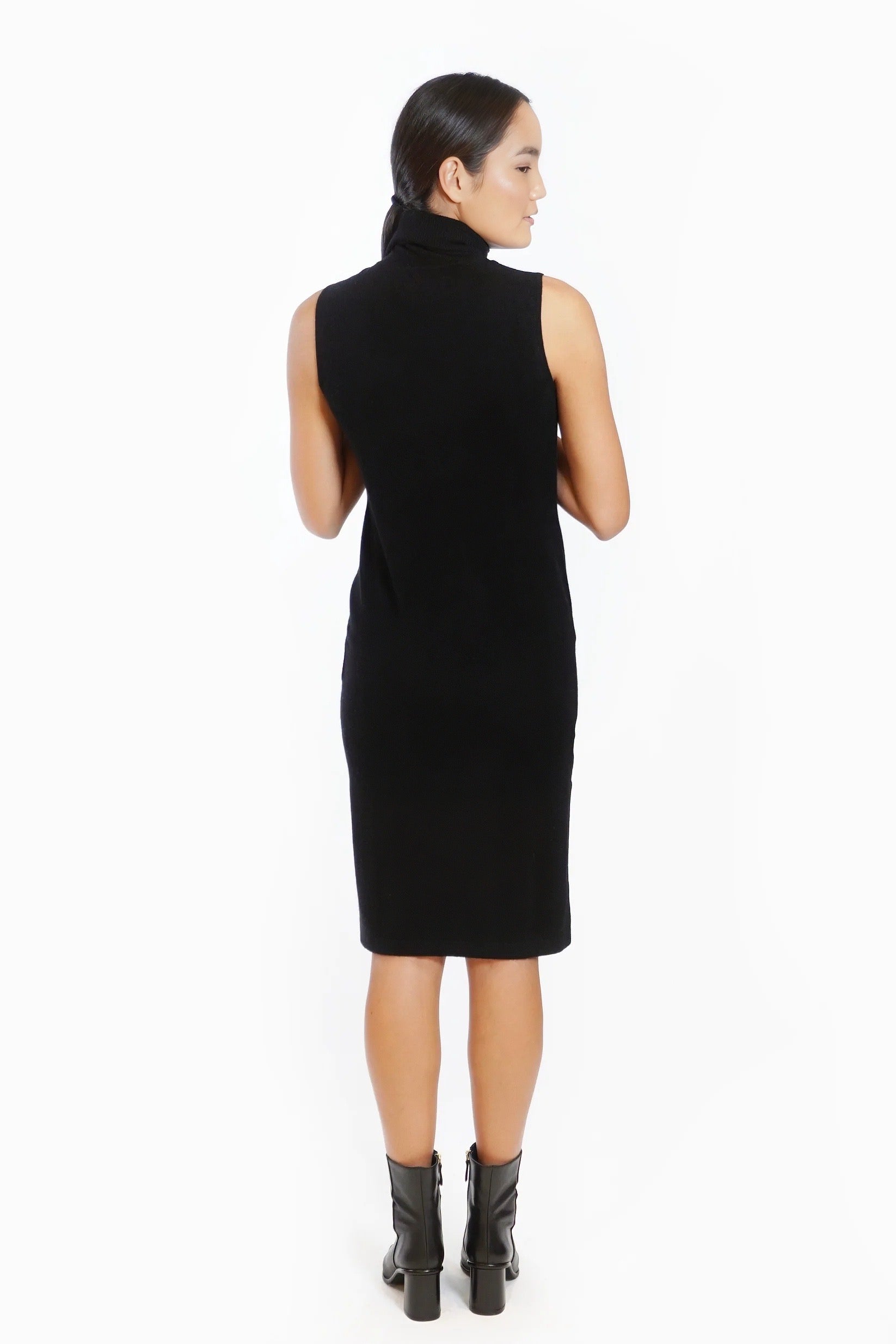 Cashmere Sleeveless Turtleneck Dress Cashmere Sleeveless Turtleneck Dress