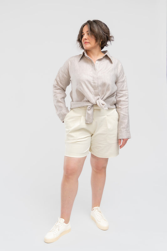 the Cotton Pleated Shorts