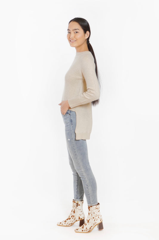 Cashmere Backslit Sweater