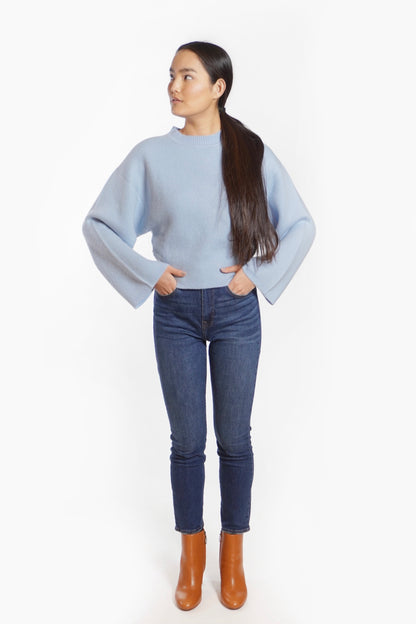 Bell Sleeve Cropped Sweater