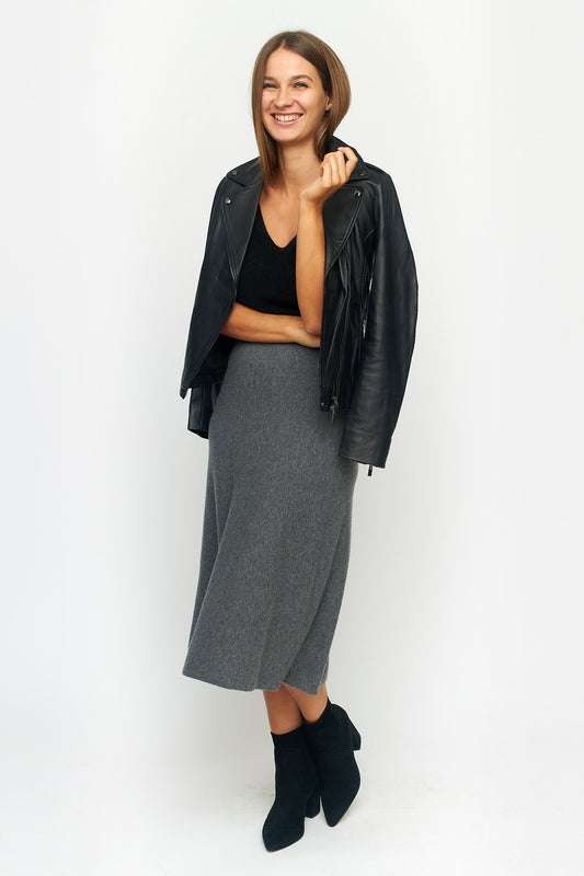 Cashmere Aline Midi Skirt